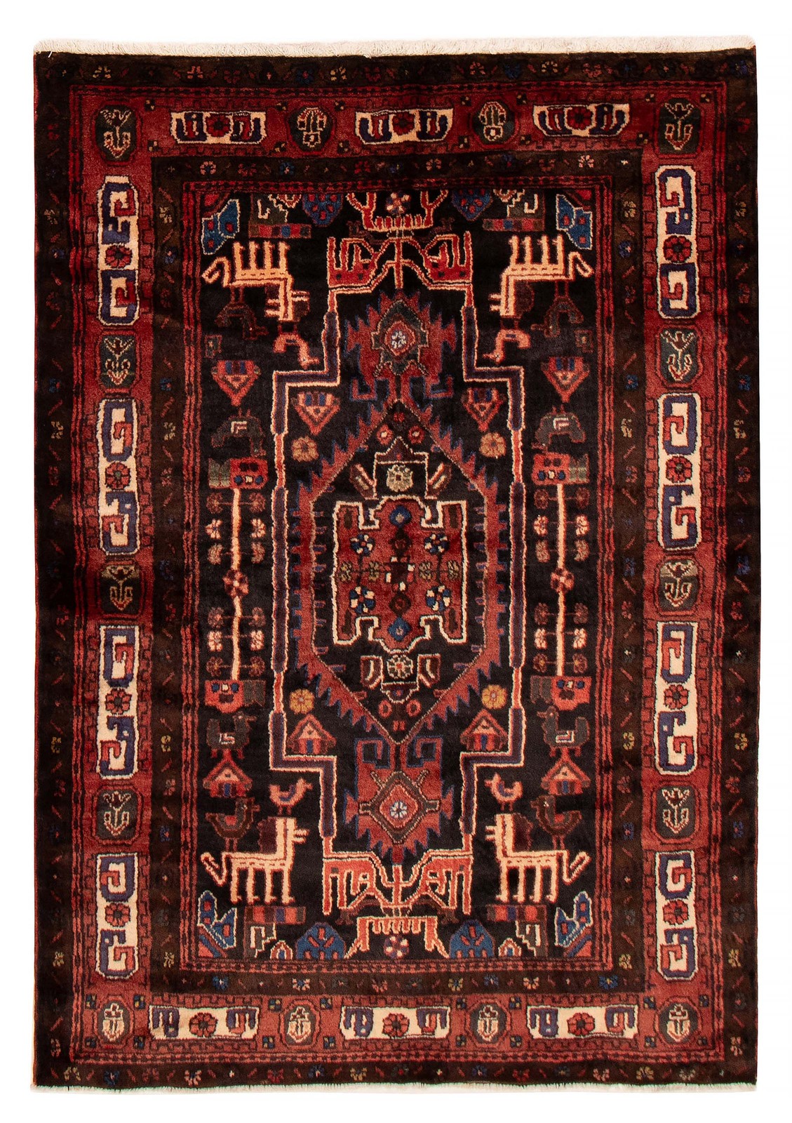 Traditional Vintage Hand-Knotted Area Rug 4'10" x 6'11" Oriental Wool Carpet gallery
