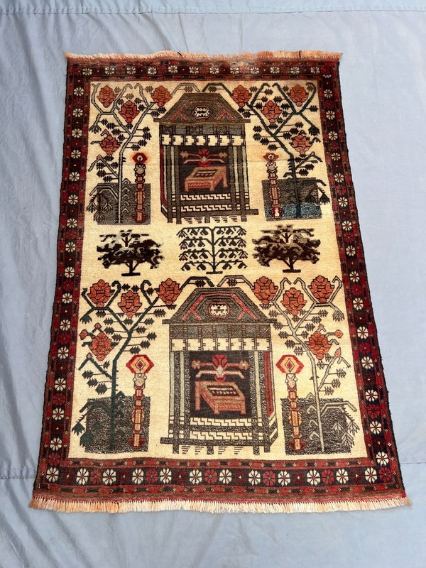2'11x4'4 ft Vintage Afghan Rug, Hand Knotted Soft Pile Floral Tribal Area Carpet gallery