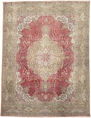 9’6×12’4 Ft Semi-Antique Distressed Muted Oriental Wool Rug Home Decor Carpet