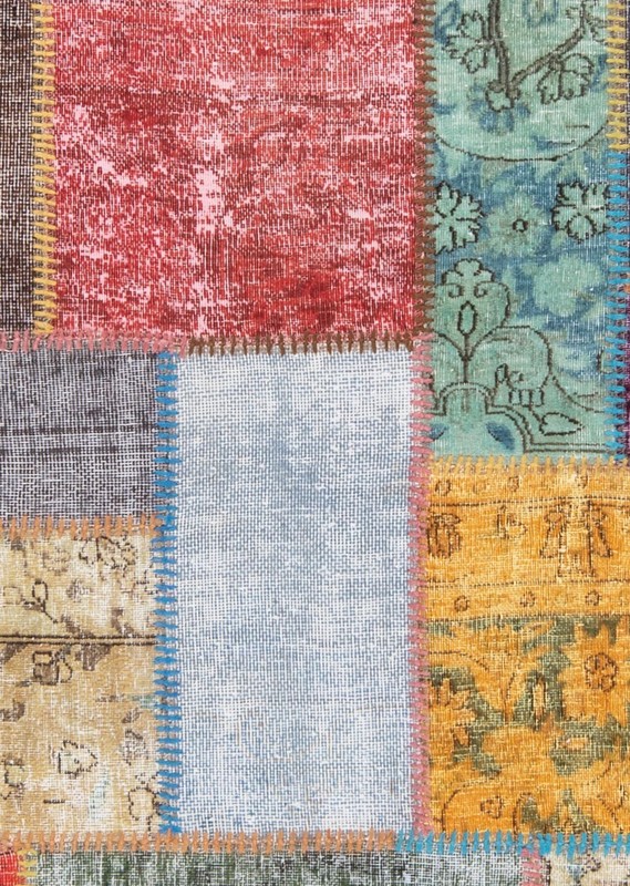 Patchwork 205x152 cm Hand Knotted Oriental Rug Vintage Carpet gallery