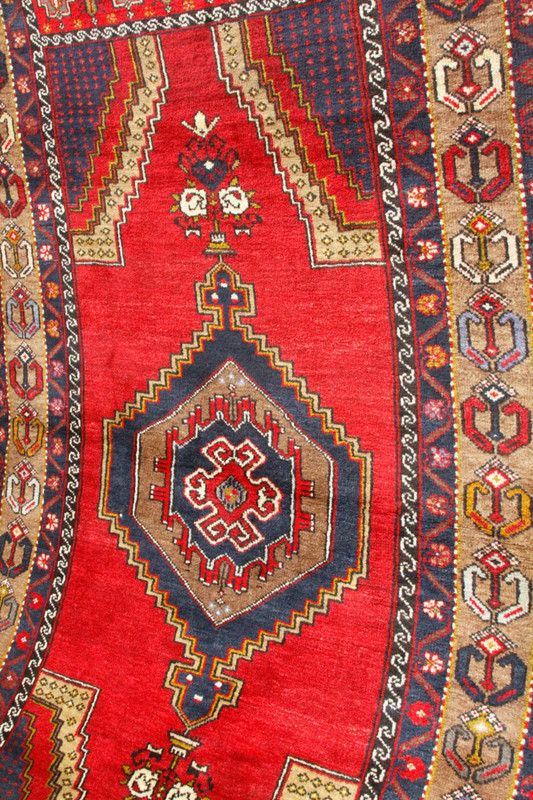 Exquisite 1900-1939's Multi-Colored Wool Pile Area Rug 4'3"×8' gallery