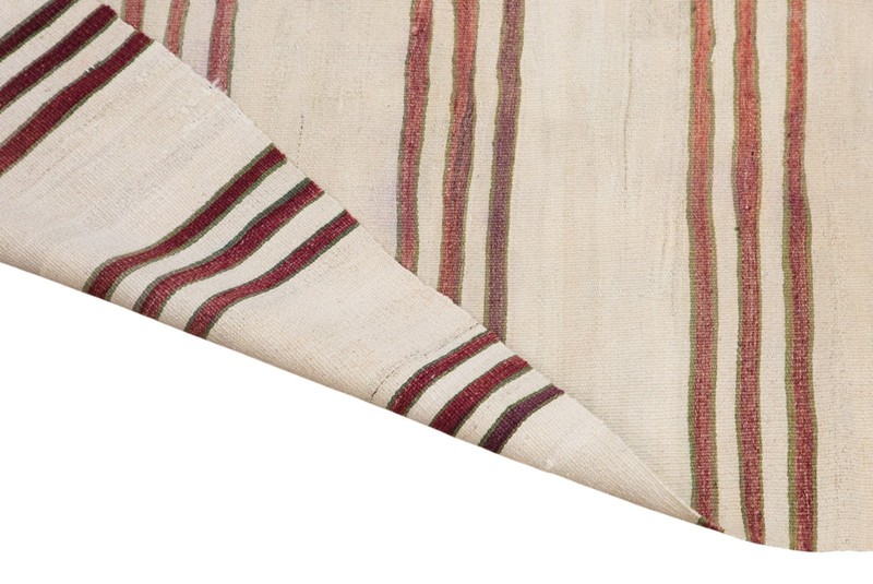 Striped Kilim Rug, Minimalist Turkish Kilim, 4'9" x 7'10", gallery