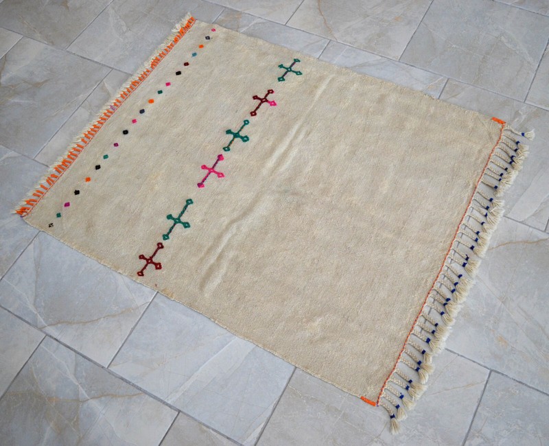 Handmade Priest Apron, 3x4 Rug Turkish Kilim Rug Antique Rug, Actual: 35" x 42" gallery