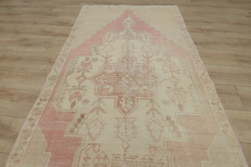 Sparta Distressed Accent Rug Anatolian Vintage Hand Knotted Wool Carpet 4x8 ft gallery