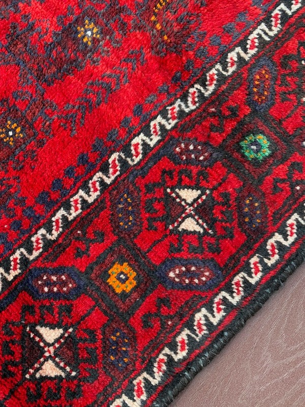 Fine Quality Handmade Afghan Accent Rug, Tribal Paisley Allover Design, 4'x8' gallery