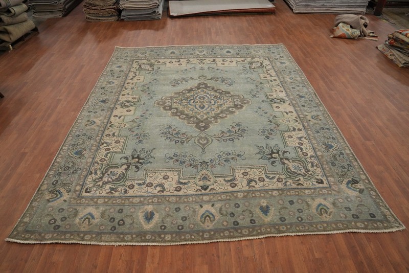 Handmade Wool Living Room Vintage Area Rug 10x12 Traditional OverDyed Carpet gallery