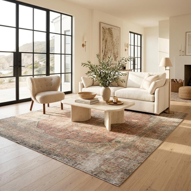 9'8" x 12'3" Bellamy Vintage Hand-Knotted Wool Area Rug gallery