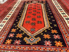 COLLECTORS’ ITEM Antique Star Kazak Tribal Natural Vegetable DyeCarpet