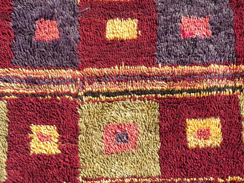 Vintage Turkish Shaggy Carpet Long Hair Rug Wool Tulu Carpet Mohair Rug 58"X107" gallery
