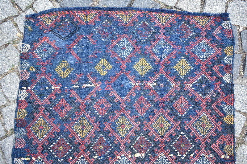Fabulous Antique Turkish Rug 33'' x 43'' Collectors Item Reyhanli Cicim Worn Rug gallery