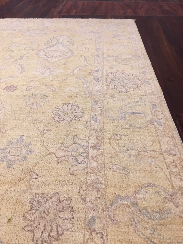 Fine Genuine Hand Knotted Chobi Geometric Area Rug Runner Carpet 6’x8’10”,#46 gallery