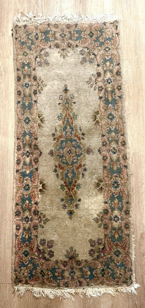 Rare Antique Middle Eastern Rug Handmade 21” X 54”