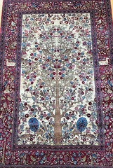 4’6″ x 6’6″ Antique Kermann Hand Knotted Tree of Life Animals Birds Rare Rug