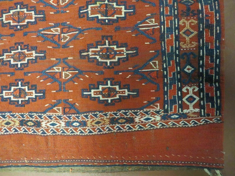 2'8" X 4' Antique Handmade Tribal Wool Rug Pillow Case Yamud Flat Weave Diamond gallery
