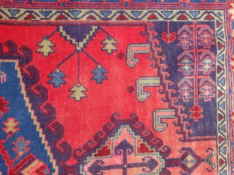 Vintage Traditional Handmade Caucasian Kazak Wool Multicolor Rug 206x146cm gallery