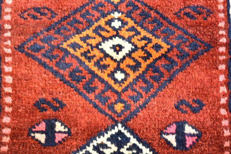 Fabulous Antique Kurdish Yastik Rug 17'' x 29'' Collector Item Anatolian Carpet gallery