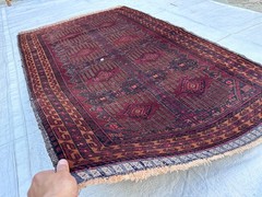 180 X 110 CM Vintage Stunning Belouch Natural Vegetable Dye Qalam dani Carpet