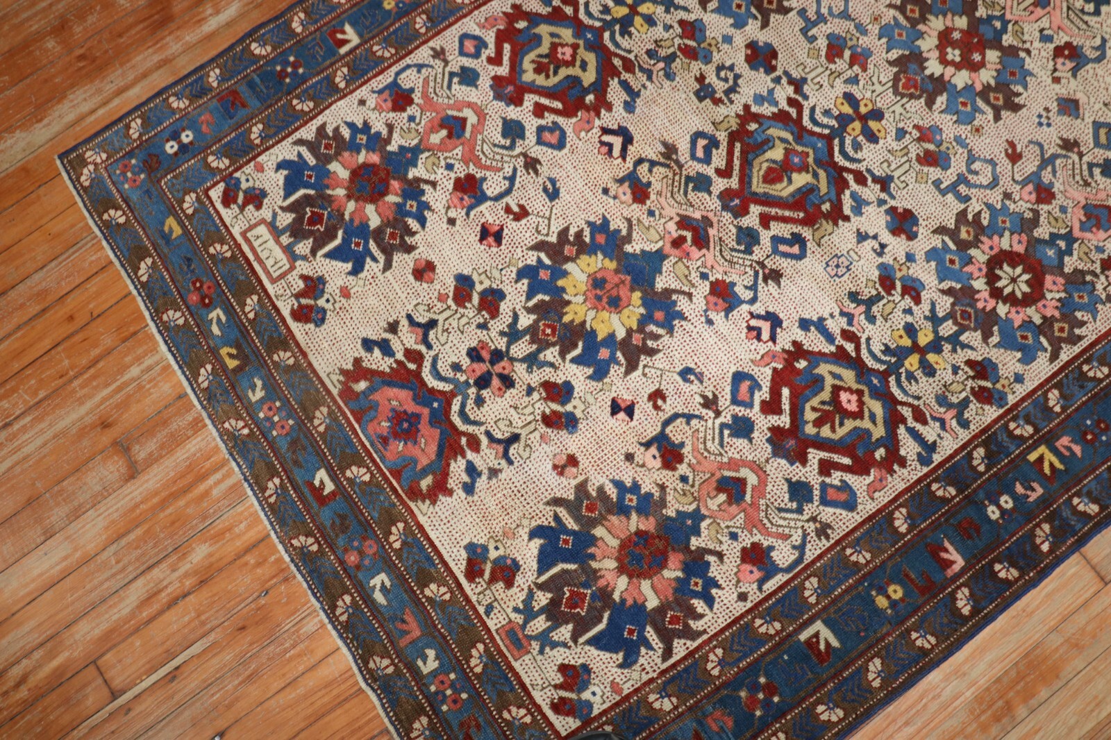 Antique Gorgeous Caucasian Shirvan Kazak Kuba Dated Rug Size 4'3''x5'3'' gallery