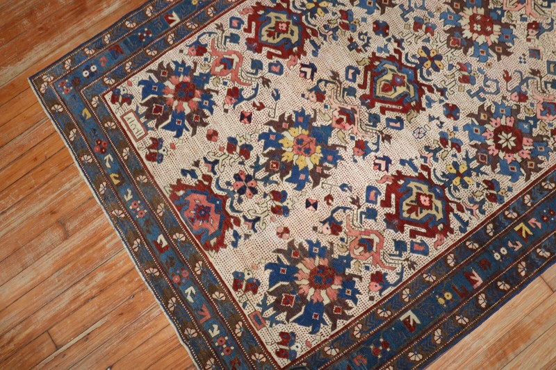 Antique Gorgeous Caucasian Shirvan Kazak Kuba Dated Rug Size 4'3''x5'3'' gallery