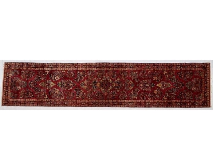 Stunning antique Sarouk runner, 2'6" x 11'9"