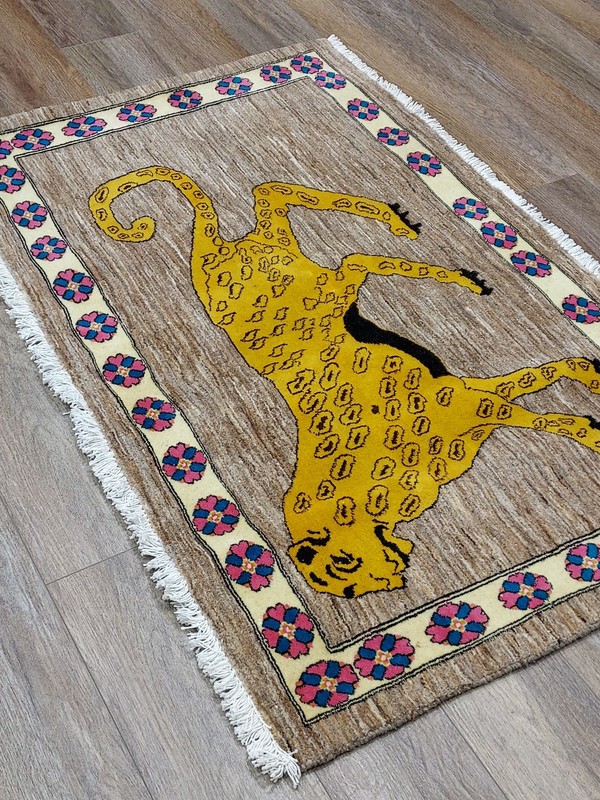 Anatolian Hunting(Lion)Turkish Rug , Turkish Lion Hunting Anatolian Rug 3x5 Ft gallery