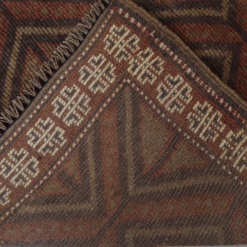 Authentic Overdyed Carpet Handmade Wool Rug 4.1x2.4 ft gallery