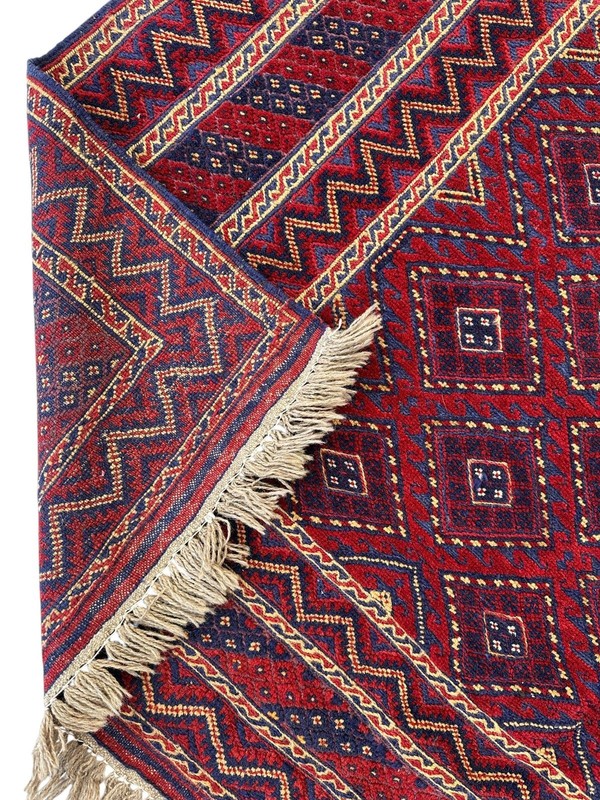 Hand-knotted Afghani Meshwani Wool Rug I Nakhunak Herati 5’1” x 6’3” gallery