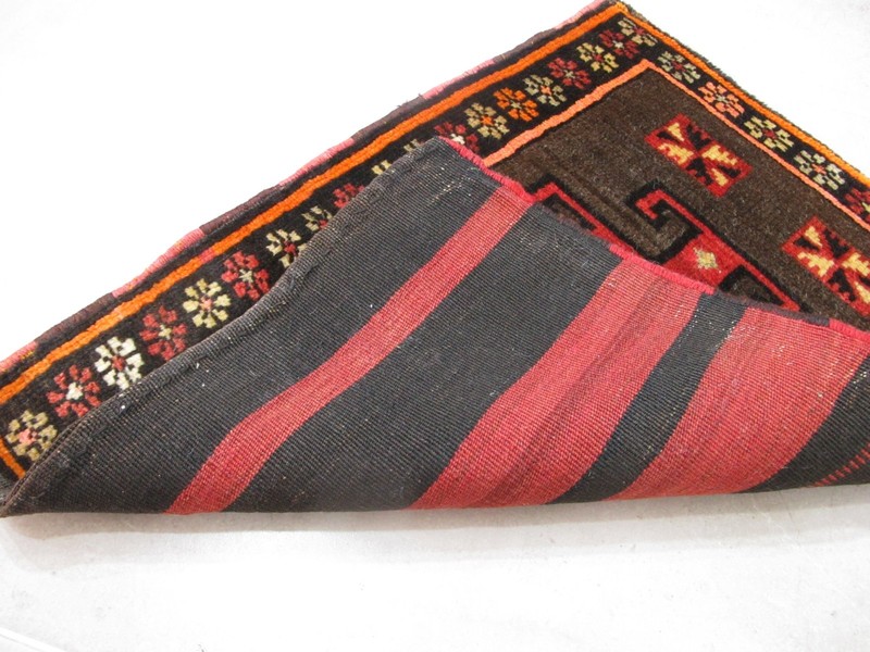 Antique Turkish Pillowcase Rug 20''x25'' Handmade Wool Oriental Yastik 52x65cm gallery
