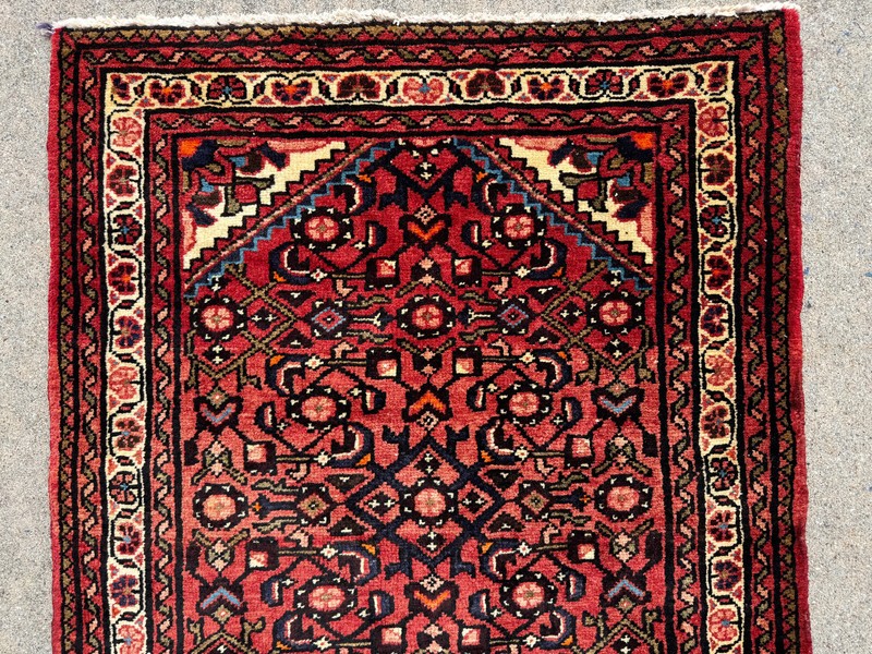 2x13 ANTIQUE RUNNER RUG handwoven vintage handmade narrow long fine red big 3x13 gallery