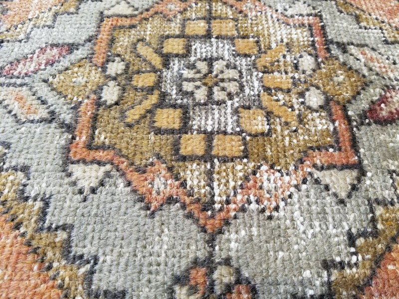 Primitive Antique 1900-1930's Wool Pile, Vegy Dy Tribal Rug 1’8”x 2’5” gallery