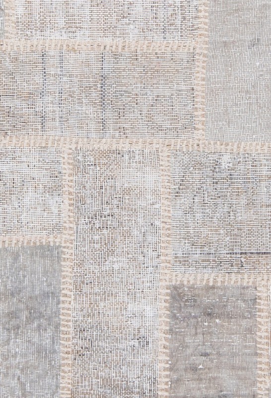 Patchwork 205x149 cm Hand Knotted Vintage Oriental Rug Carpet Gray gallery