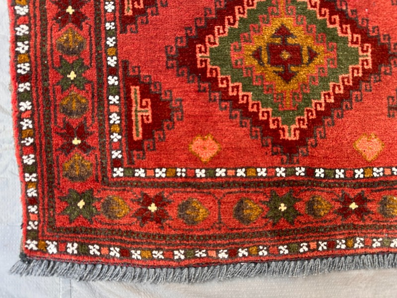 Stunning Vintage Natural Vegetable Dye Geometric Tribal Afghan Turkoman Carpet gallery