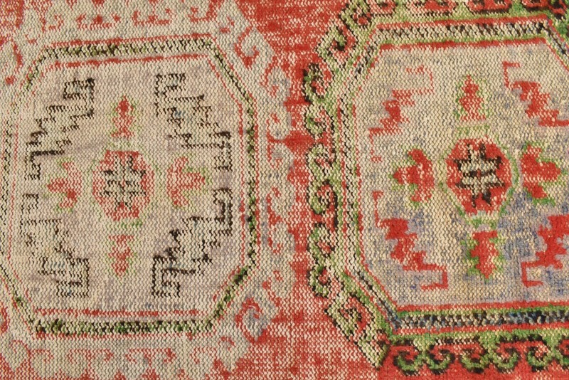 Distressed Oushak Rug 2.6x10.9 ft Handwoven Traditional Long Vintage Runner C38 gallery