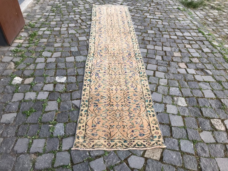 Turkish Antique rug Bohemian Area rug Oushak rug Vintage Rug Handmade Wool rug gallery