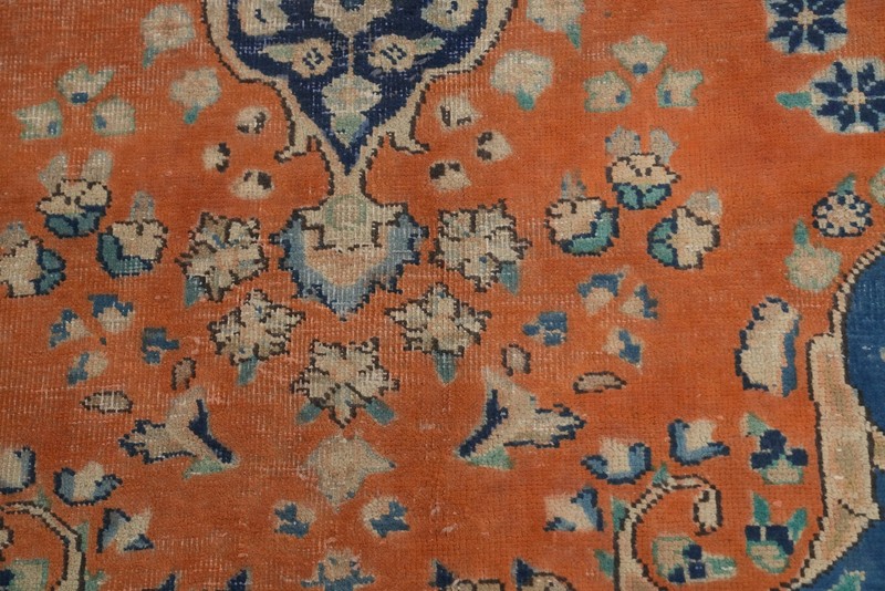 Vintage Traditional Wool Orange Over-Dyed Handmade Room Size Area Rug 10x12 gallery