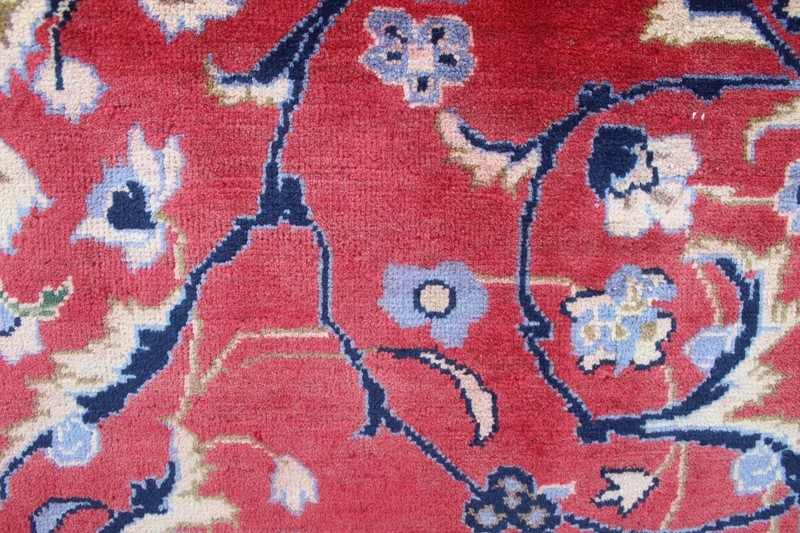 Vintage Fragment Hand Made Traditional Oriental Wool Red Rug 149x92cm gallery