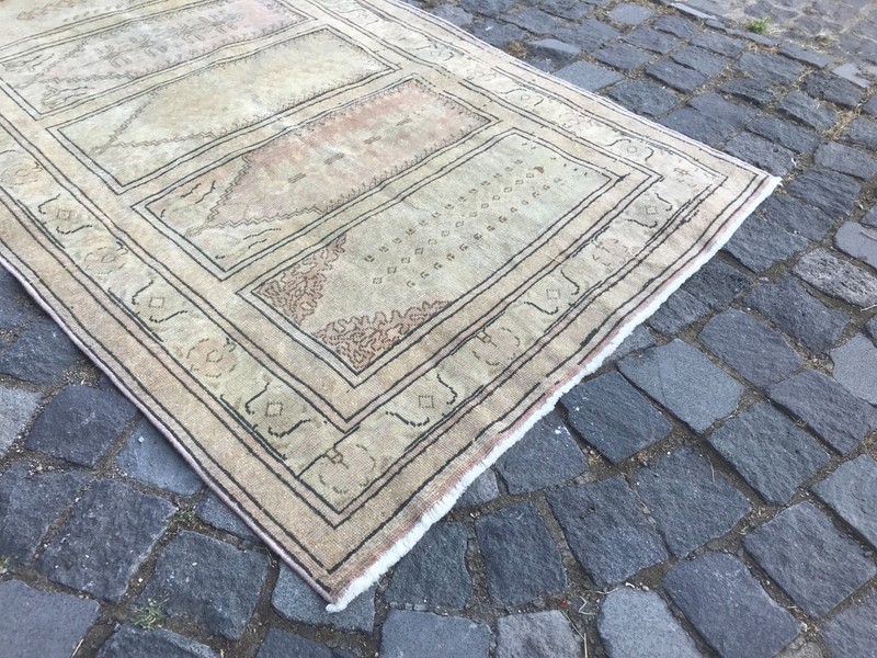 Turkish Vintage Rug Handmade Wool Rug Bohemian Runner Rug Home Rug3,1 x 9,4 ft gallery