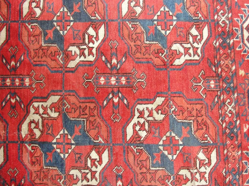 Antique Tekke Main Carpet, Turkoman, 6'7" x 9'6" #01004 gallery