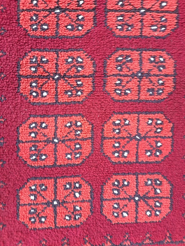 60s Vintage Oriental Carpet Rug Bridge Hand-Knotted 113 X 68 123 gallery
