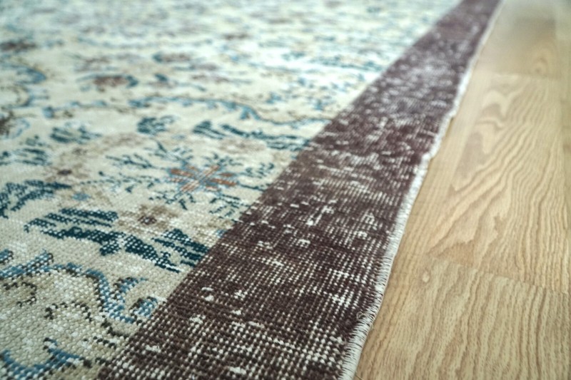 Wool Handmade Vintage Turkish Rug, 5x9 Beige Area Rug, 5.12x8.60 ft. H-2788 gallery