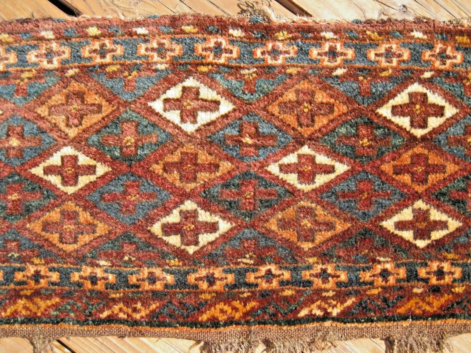 ANTIQUE 1890 EXCEPTIONAL TURKOMAN TORBA FULL PILE NICE GREEN gallery