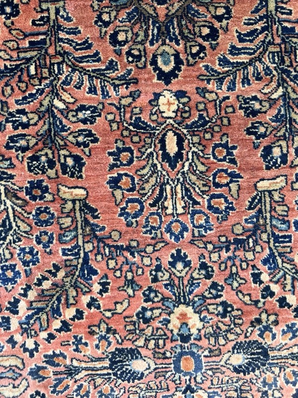 4’9” X 2’8” STUNNING MAHAJIRAN SAROUK WEST CENTRAL PERSIAN ANTIQUE RUG gallery