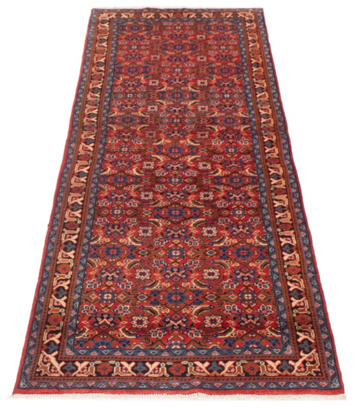 3'3" x 9'7" Vintage Hand-knotted Runner Rug Traditional Oriental Wool Carpet gallery