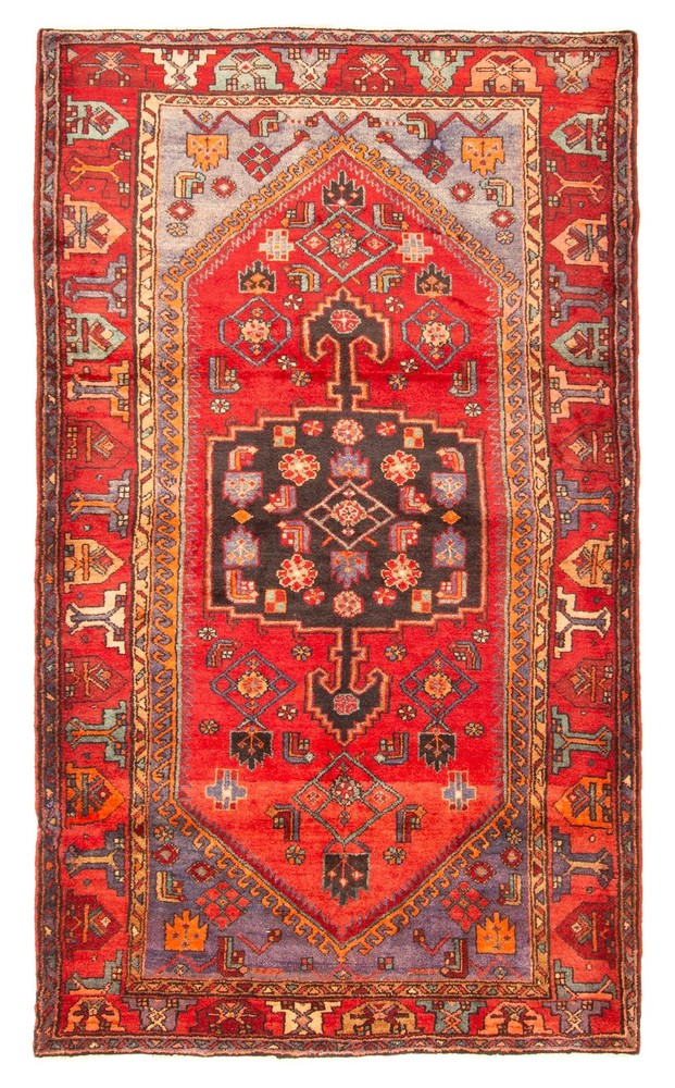 Vintage Hand-Knotted Area Rug 4'6" x 8'1" Traditional Oriental Wool Carpet