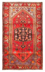 Vintage Hand-Knotted Area Rug 4’6″ x 8’1″ Traditional Oriental Wool Carpet