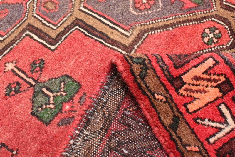 Vintage Red Traditional 4'3" x 6'11" Hand-Knotted Oriental Wool Area Rug gallery