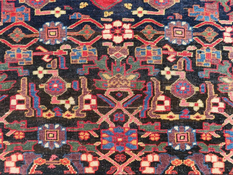 CATALOG PIECE, MAGNIFICENT, BOLD, ANTIQUE, DECORATIVE 1880 LARGE 6X11 BIDJAR RUG gallery