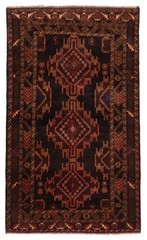 Vintage Hand-Knotted Carpet 3’9″ x 6’3″ Traditional Oriental Wool Area Rug