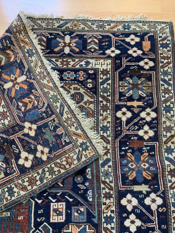 antique signed caucasian kazak dated 1905 hand made rug size 205x131cm gallery