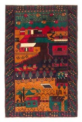 Vintage Hand-Knotted Area Rug 2’9″ x 4’1″ Traditional Oriental Wool Carpet